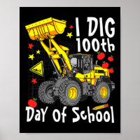 Creusez le 100ème jour d'école Pelle excavatrice j