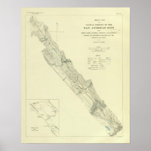 Affiche Crevasse de San Andreas près de fort Ross