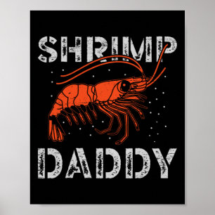 Affiche Crevette Papa Fruits de mer Fruits de mer Pêche Cr