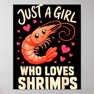 Affiche Crevettes cajun fruits de mer fille