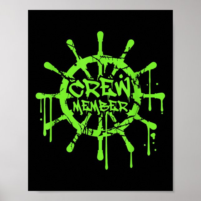 Affiche Crew Member Ship Steering Wheel Graffiti Spray Fun (Devant)