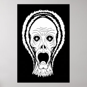 Affiche Cri d'âme glaçant, étrange art d'horreur