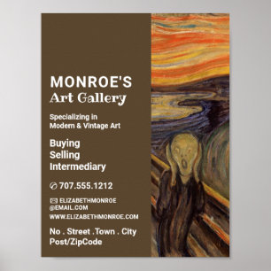 Affiche Cri D'Edvard Munch, Concessionnaire D'Art, Galerie