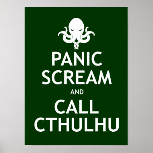 Affiche Cri perçant et appel Cthulhu de panique