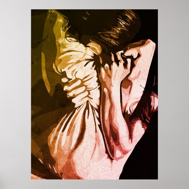 Affiche Cri silencieux – Expression d'un tourment intérieu (Devant)