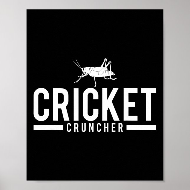 Affiche Cricket Cruncher Funny Insect Graphic  (Devant)