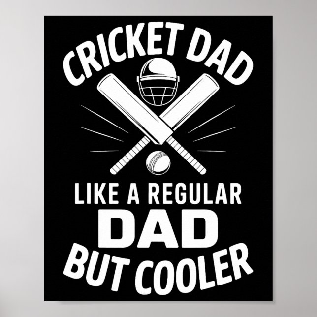 Affiche Cricket Dad Funny Cricket  (Devant)