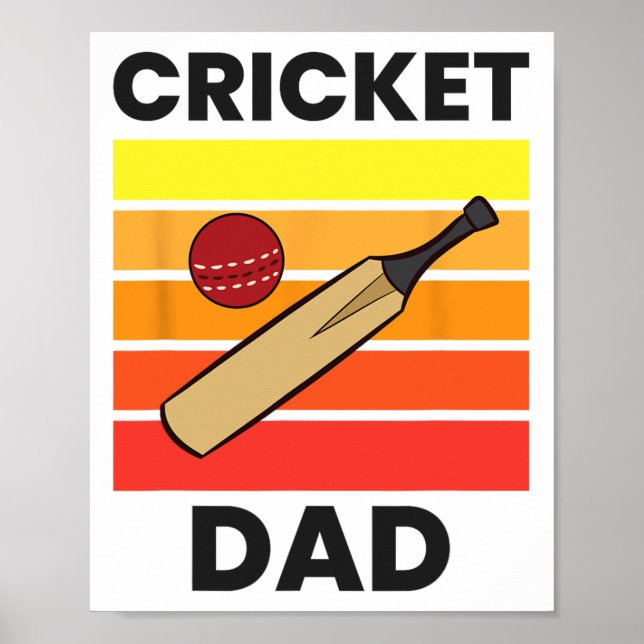 Affiche Cricket Dad Funny Cricket Father  (Devant)