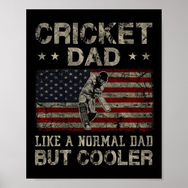 Affiche Cricket Dad Like A Normal Dad But Cooler Father's  (Devant)