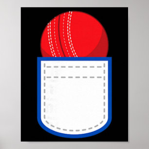 Affiche Cricket drôle Ll dans mon faux match de cricket de