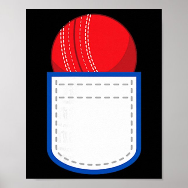 Affiche Cricket drôle Ll dans mon faux match de cricket de (Devant)