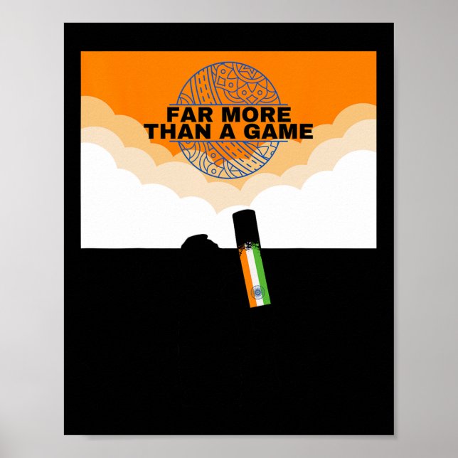 Affiche Cricket Inde Plus Que Drapeau De Maillot Cricket I (Devant)