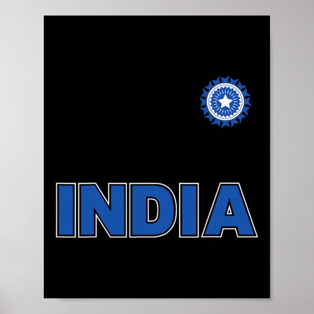 Affiche Cricket indien (maillot orange)  (Devant)