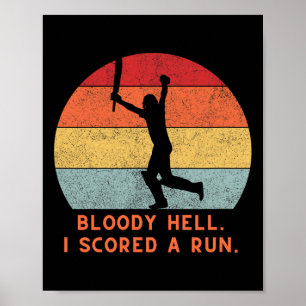 Affiche Cricket Joueur de cricket Drôle Humour sportif Jou