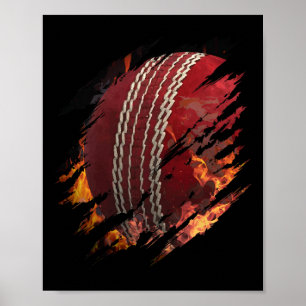 Affiche Cricket Ll En Feu À L'intérieur De Moi Fan Ou Joue