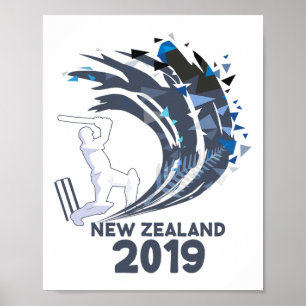Affiche Cricket Nouvelle-Zélande