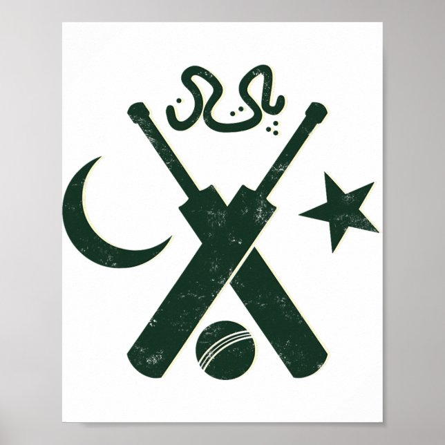 Affiche Cricket Pakistan (étoile jaune ourdou)  (Devant)