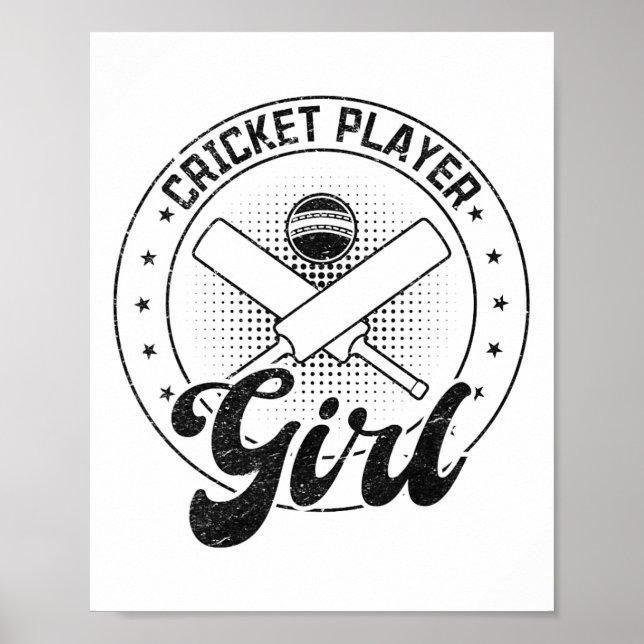 Affiche Cricket Player Girl  (Devant)
