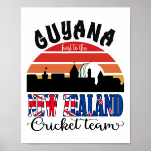 Affiche Cricket T20 Guyana Accueille La Nouvelle-Zélande C