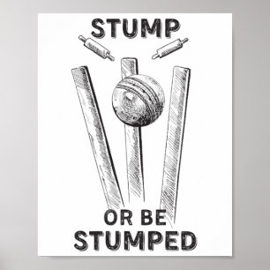 Affiche Cricket T20 Jersey Bâton ou être stumpé