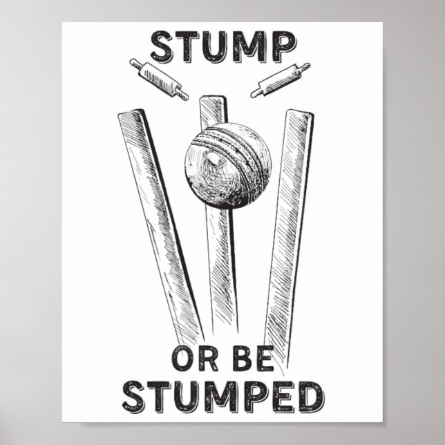 Affiche Cricket T20 Jersey Bâton ou être stumpé  (Devant)