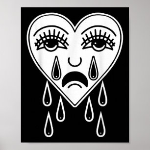 Affiche Crier Coeur Américain Traditionnel Tatouage Old Sc