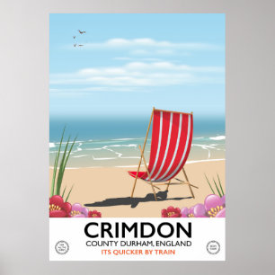 Affiche Crimdon, Comté de Durham, Angleterre.