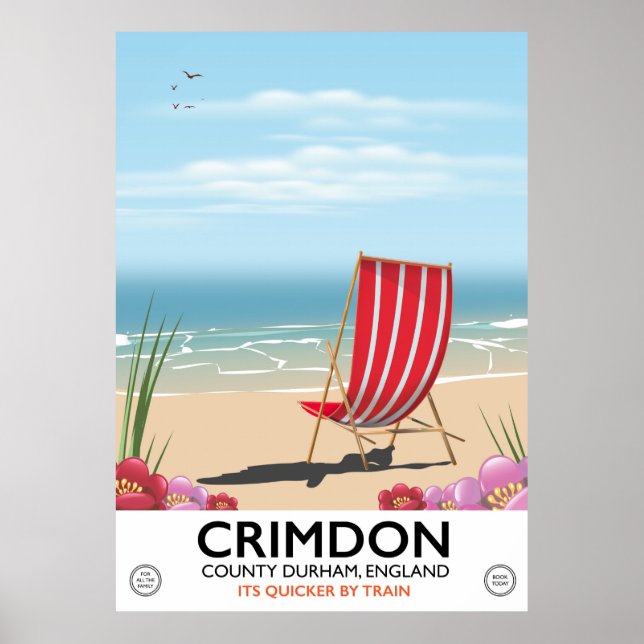 Affiche Crimdon, Comté de Durham, Angleterre. (Devant)