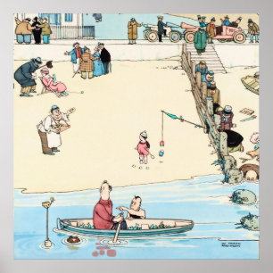 Affiche « Crime en bord de mer » de W Heath Robinson