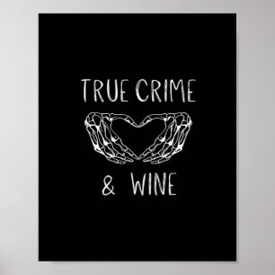 Affiche Crime Et Vin Squelette Mains