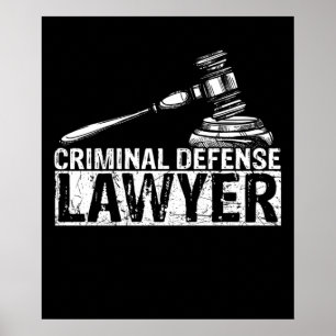 Affiche Criminal Defense Lawyer Judge Gavel Job Quote