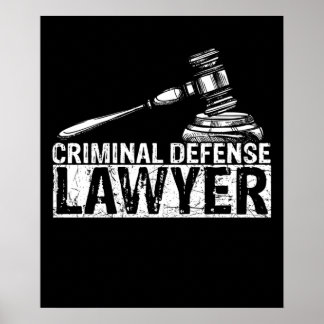 Affiche Criminal Defense Lawyer Judge Gavel Job Quote