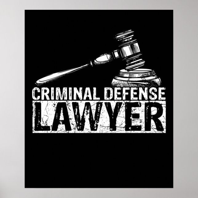 Affiche Criminal Defense Lawyer Judge Gavel Job Quote (Devant)