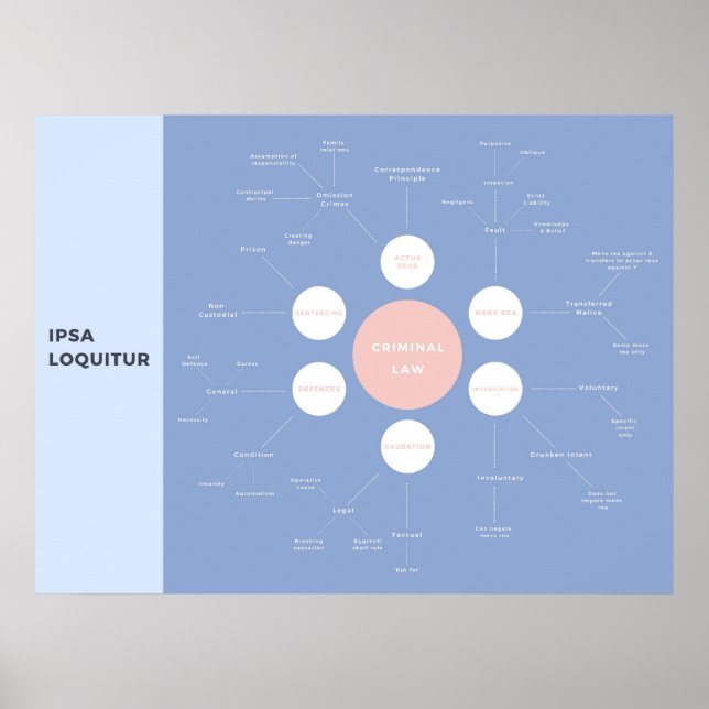 Affiche Criminalité Concepts de base Révision MindMap (Devant)