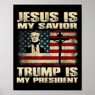 Affiche Criminel Condamné Jésus Est Mon Sauveur Trump Est 