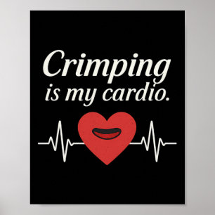 Affiche Crimping Is My Cardio Slim Italic Vêtements d'esca