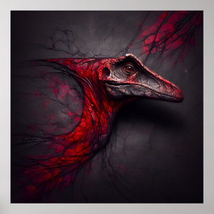 Affiche Crimson Fossil Ouapproché - génie de l'IA