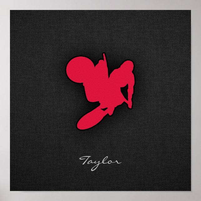 Affiche Crimson Red Motocross (Devant)