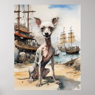 Affiche Cris chinois - Art Chien Imprimer