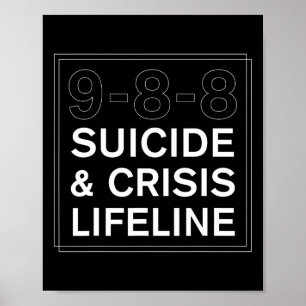 Affiche Crise de sensibilisation au suicide Ligne de vie 9