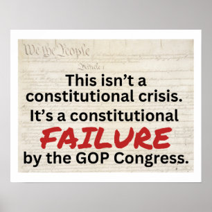 Affiche Crise d'échec constitutionnel GOP anti-Trump