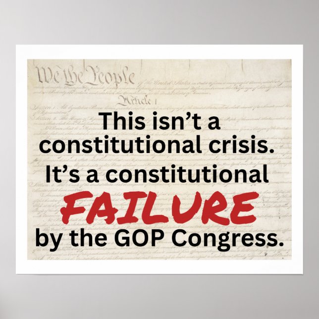 Affiche Crise d'échec constitutionnel GOP anti-Trump (Devant)