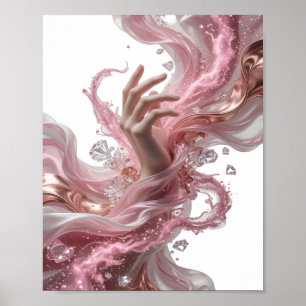 Affiche Crisp Silver ART ABSTRAIT Conception Graphique v2