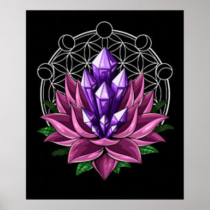 Affiche Cristal spirituel Lotus