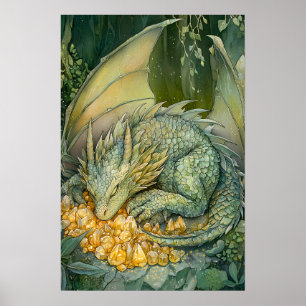Affiche Cristaux de dragon dormant enchantés