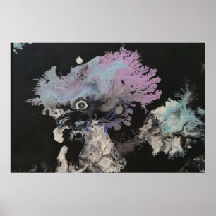 Affiche Cristaux de peinture congelés Art abstrait