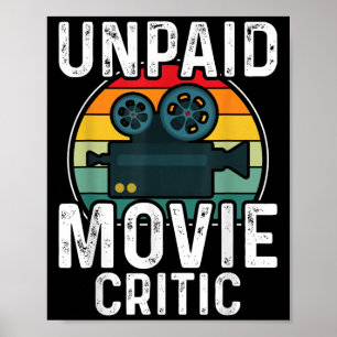 Affiche Critique de film rétro vintage non rémunéré Cinéma