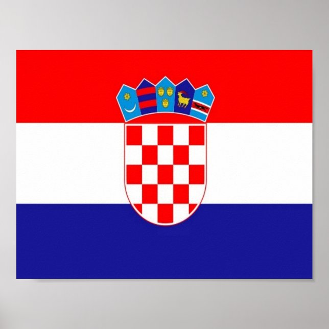 Affiche Croatia - Croatian flag - (Devant)