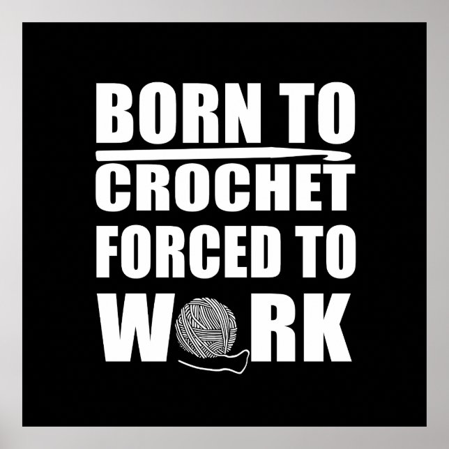 Affiche crochet drôle de crochet citation cadeau (Devant)