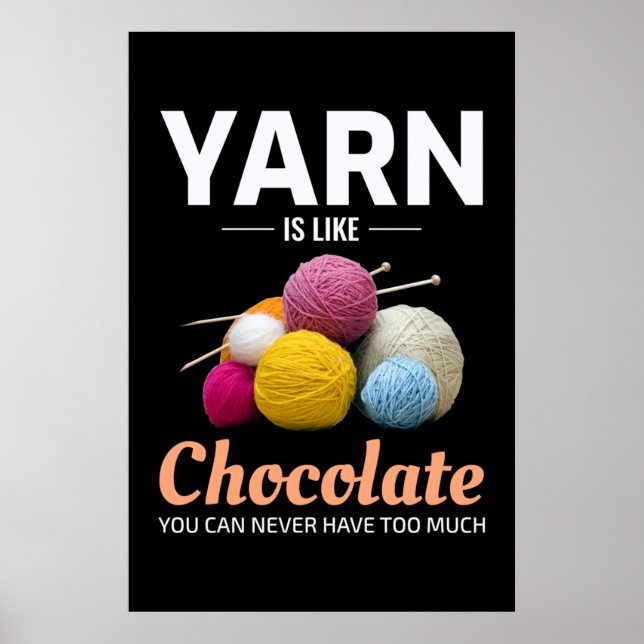 Affiche Crocheting Crochet Chocolate Knitting Crochet (Devant)